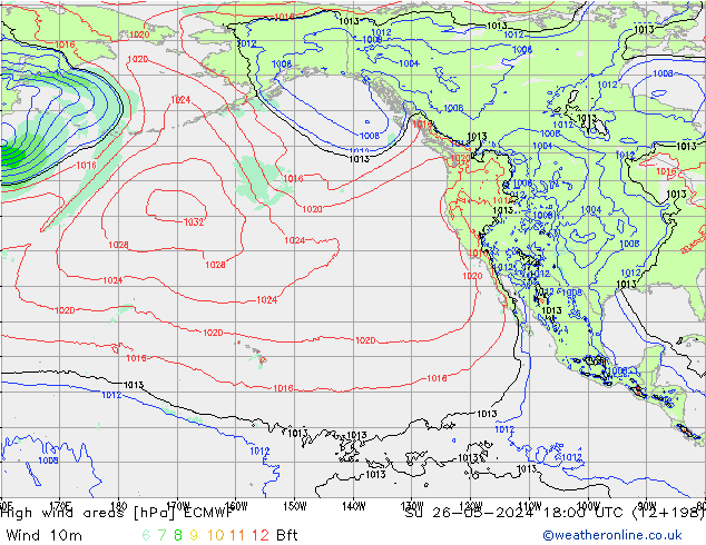 High wind areas ECMWF dim 26.05.2024 18 UTC