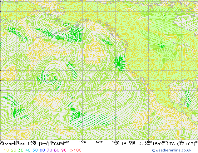 Linea di flusso 10m ECMWF sab 18.05.2024 15 UTC