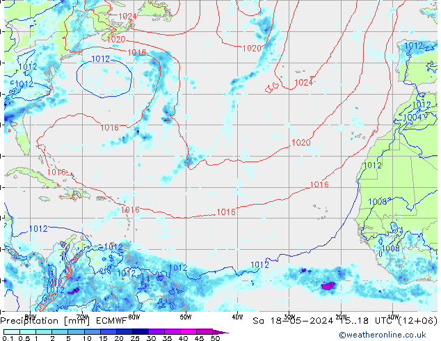 Niederschlag ECMWF Sa 18.05.2024 18 UTC