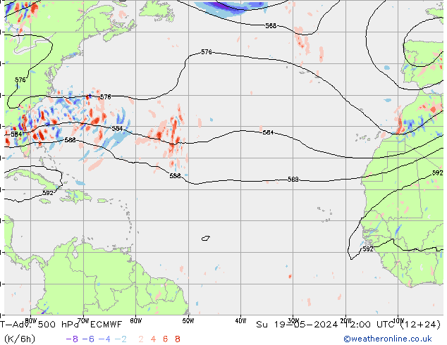 T-Adv. 500 hPa ECMWF dim 19.05.2024 12 UTC