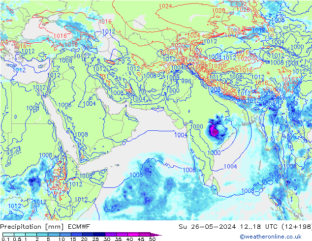 Yağış ECMWF Paz 26.05.2024 18 UTC