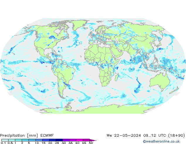 Neerslag ECMWF wo 22.05.2024 12 UTC