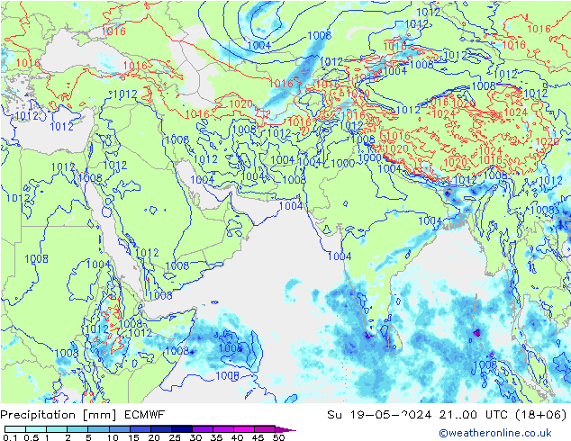 降水 ECMWF 星期日 19.05.2024 00 UTC
