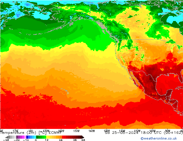 température (2m) ECMWF sam 25.05.2024 18 UTC