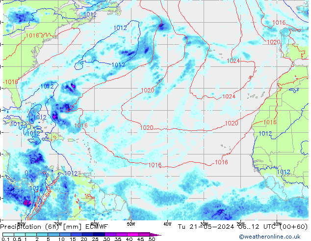 Z500/Rain (+SLP)/Z850 ECMWF Ter 21.05.2024 12 UTC
