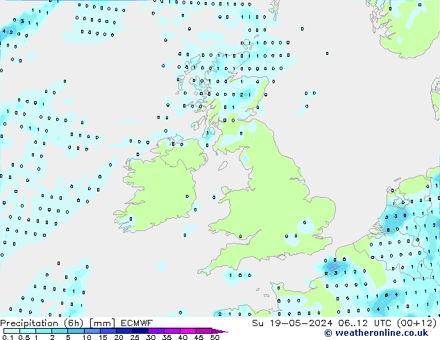 Z500/Rain (+SLP)/Z850 ECMWF Su 19.05.2024 12 UTC