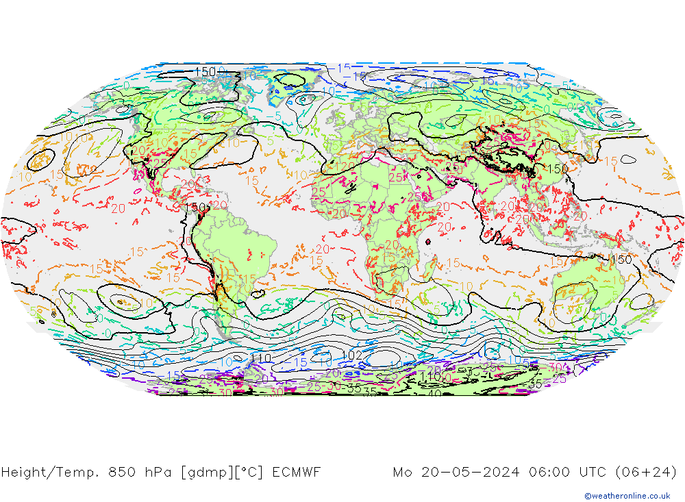Z500/Rain (+SLP)/Z850 ECMWF Mo 20.05.2024 06 UTC