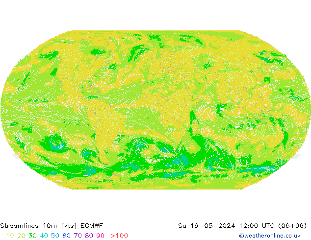 风 10m ECMWF 星期日 19.05.2024 12 UTC