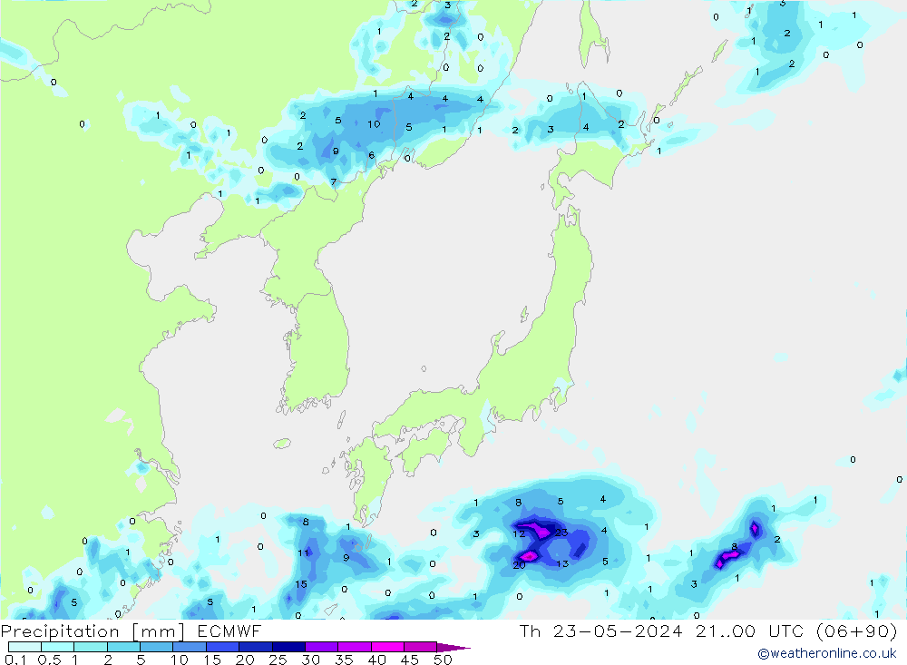 Yağış ECMWF Per 23.05.2024 00 UTC