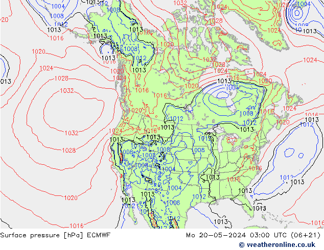 地面气压 ECMWF 星期一 20.05.2024 03 UTC