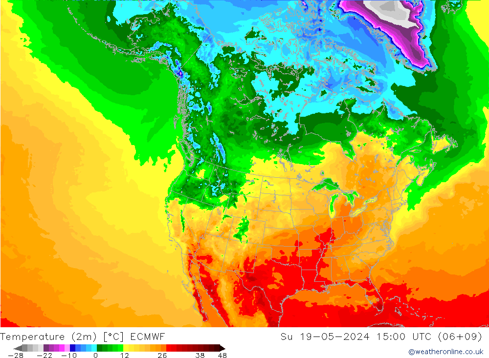 température (2m) ECMWF dim 19.05.2024 15 UTC