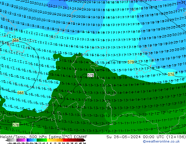 Z500/Rain (+SLP)/Z850 ECMWF Su 26.05.2024 00 UTC