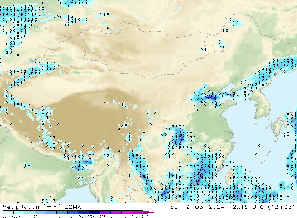 降水 ECMWF 星期日 19.05.2024 15 UTC