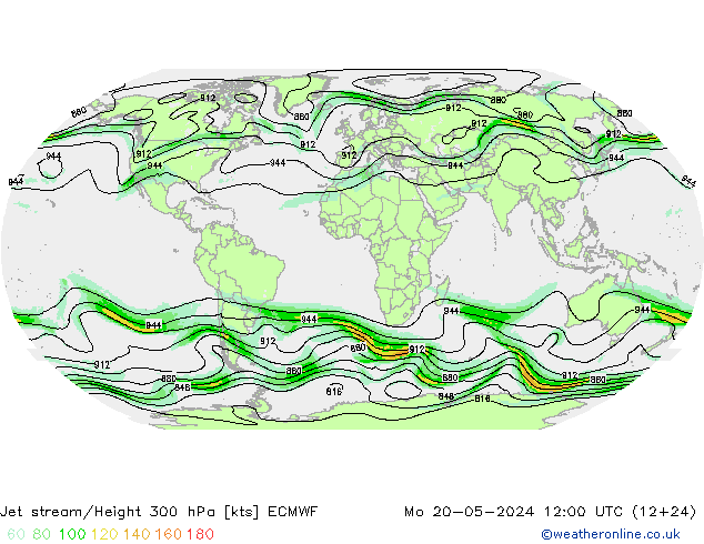 Jet Akımları ECMWF Pzt 20.05.2024 12 UTC