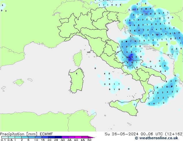precipitação ECMWF Dom 26.05.2024 06 UTC