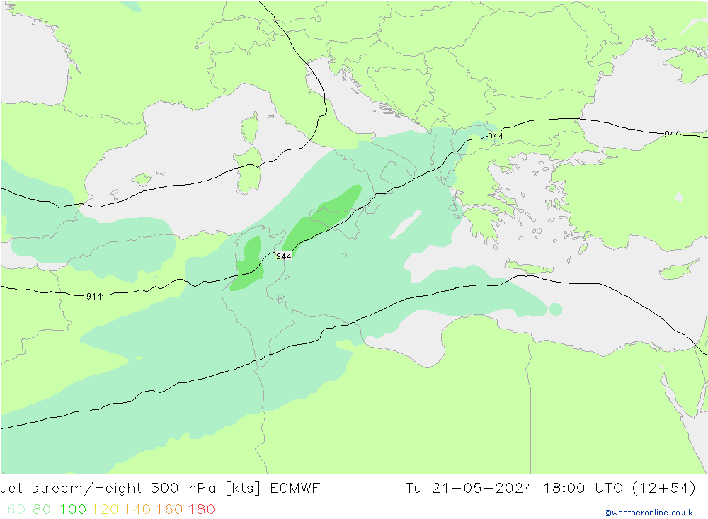 Jet Akımları ECMWF Sa 21.05.2024 18 UTC