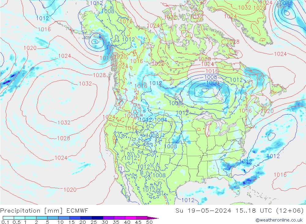 precipitação ECMWF Dom 19.05.2024 18 UTC