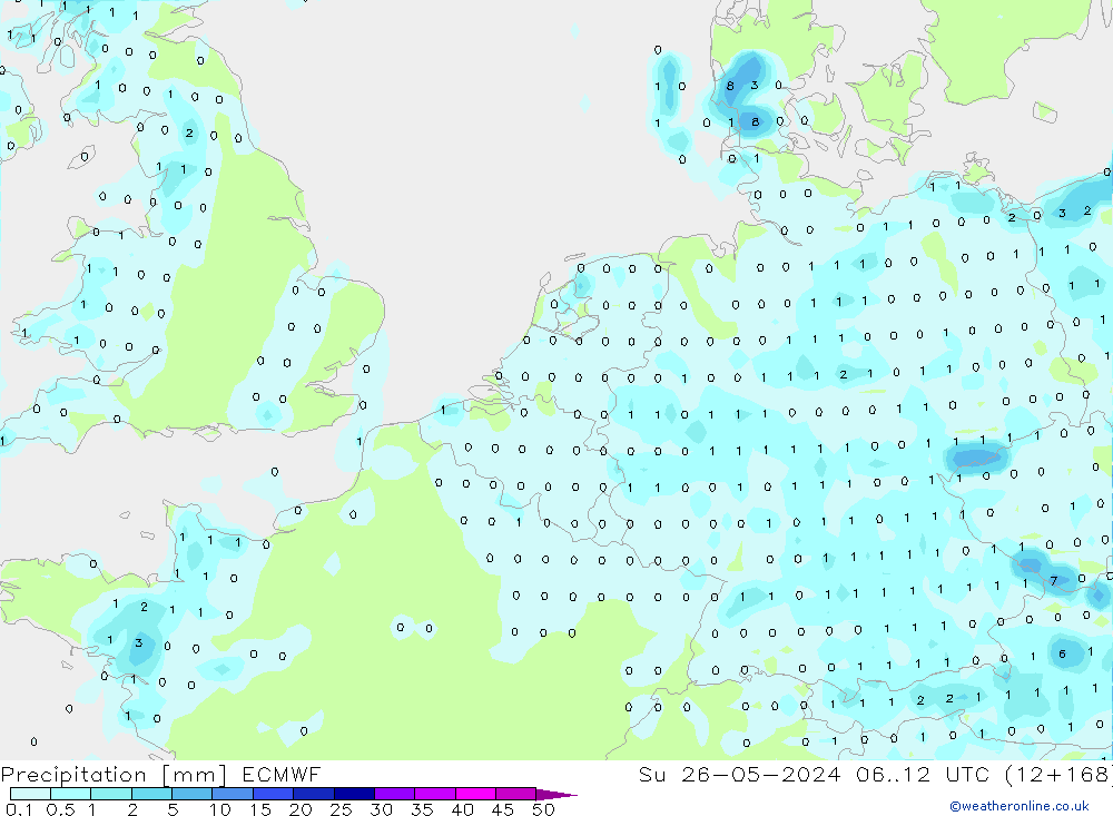 precipitação ECMWF Dom 26.05.2024 12 UTC
