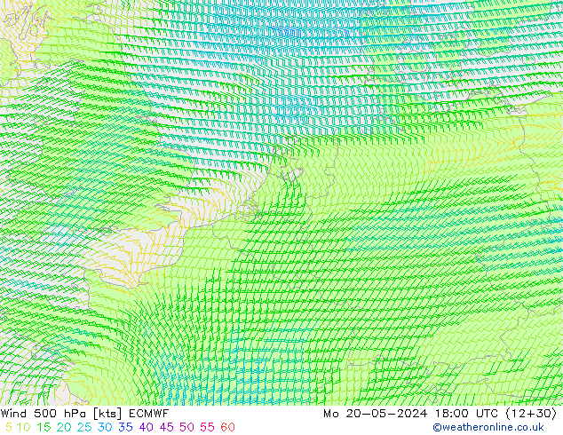 Wind 500 hPa ECMWF ma 20.05.2024 18 UTC