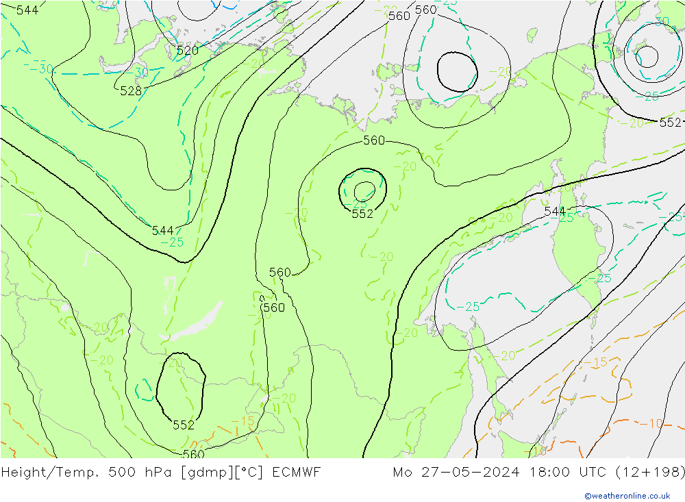 Z500/Rain (+SLP)/Z850 ECMWF ��� 27.05.2024 18 UTC
