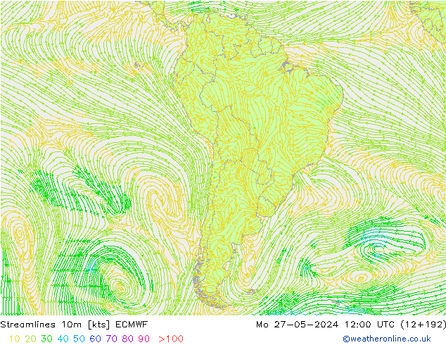 Rüzgar 10m ECMWF Pzt 27.05.2024 12 UTC