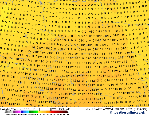 Z500/Regen(+SLP)/Z850 ECMWF ma 20.05.2024 00 UTC