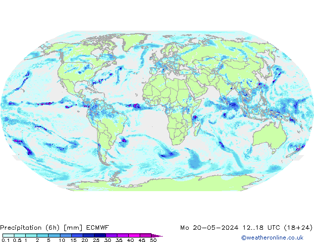 Z500/Rain (+SLP)/Z850 ECMWF 星期一 20.05.2024 18 UTC
