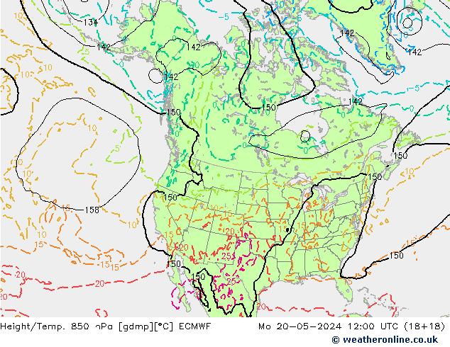 Z500/Regen(+SLP)/Z850 ECMWF ma 20.05.2024 12 UTC