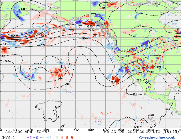 T-Adv. 500 hPa ECMWF  20.05.2024 09 UTC