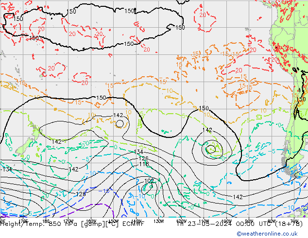 Z500/Regen(+SLP)/Z850 ECMWF do 23.05.2024 00 UTC