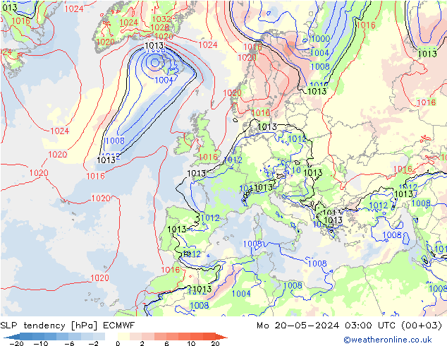 Druktendens (+/-) ECMWF ma 20.05.2024 03 UTC