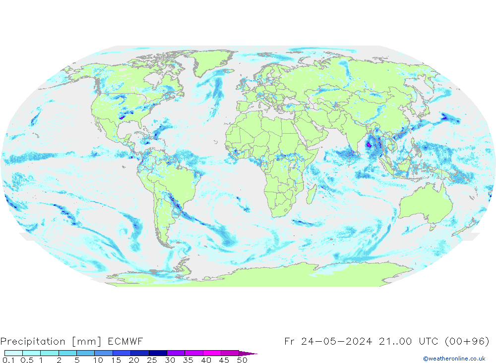 Niederschlag ECMWF Fr 24.05.2024 00 UTC