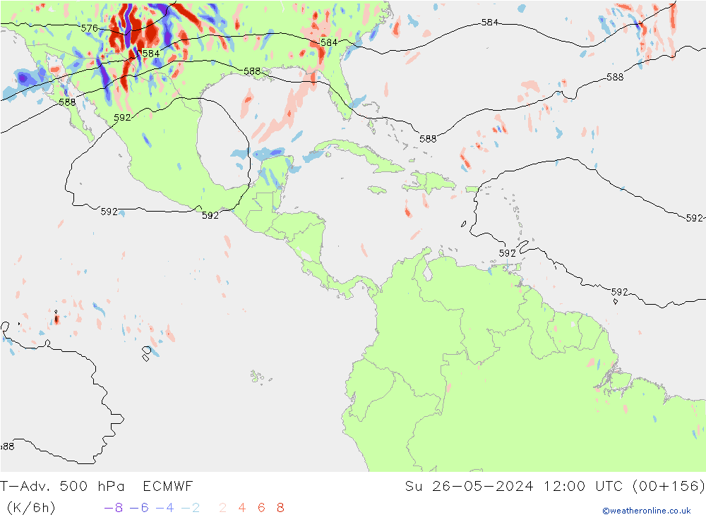 T-Adv. 500 hPa ECMWF Su 26.05.2024 12 UTC