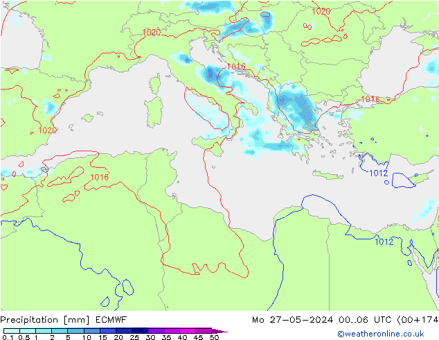 Neerslag ECMWF ma 27.05.2024 06 UTC
