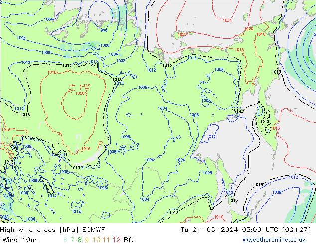 High wind areas ECMWF mar 21.05.2024 03 UTC