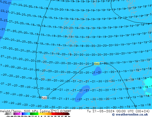 Z500/Rain (+SLP)/Z850 ECMWF mar 21.05.2024 00 UTC
