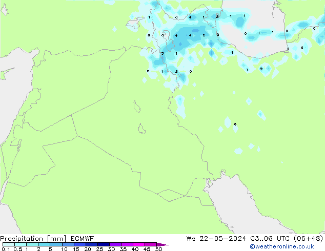 Precipitación ECMWF mié 22.05.2024 06 UTC