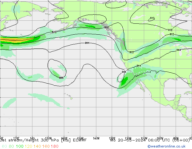 Jet Akımları ECMWF Pzt 20.05.2024 06 UTC
