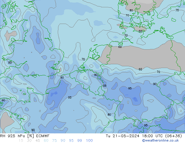 925 hPa Nispi Nem ECMWF Sa 21.05.2024 18 UTC