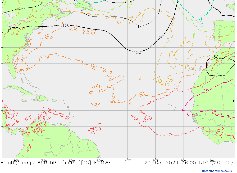 Z500/Rain (+SLP)/Z850 ECMWF  23.05.2024 06 UTC