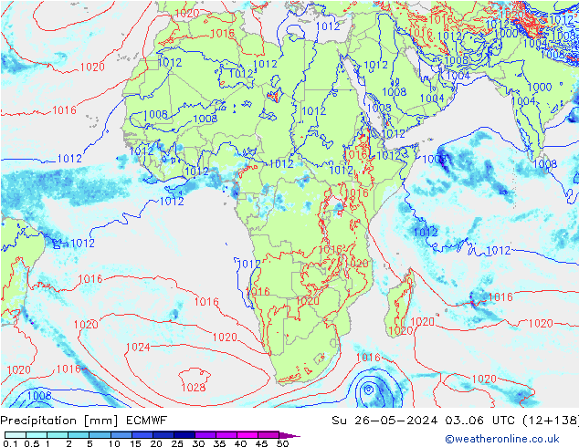 Yağış ECMWF Paz 26.05.2024 06 UTC