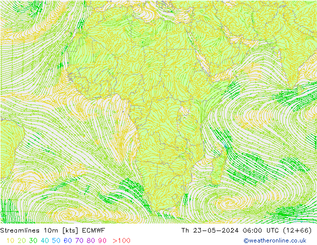Rüzgar 10m ECMWF Per 23.05.2024 06 UTC