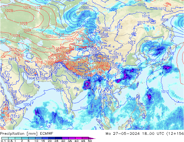 Yağış ECMWF Pzt 27.05.2024 00 UTC