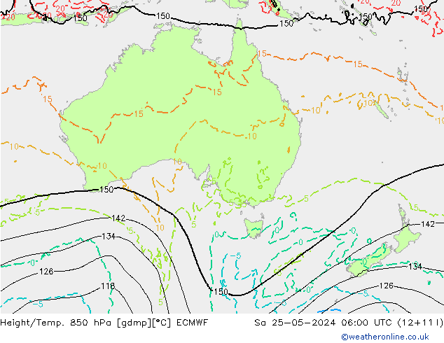 Z500/Yağmur (+YB)/Z850 ECMWF Cts 25.05.2024 06 UTC