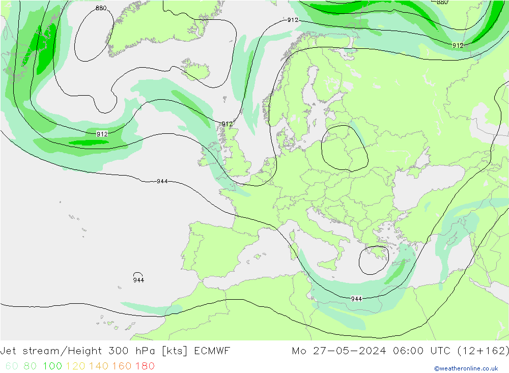 джет ECMWF пн 27.05.2024 06 UTC