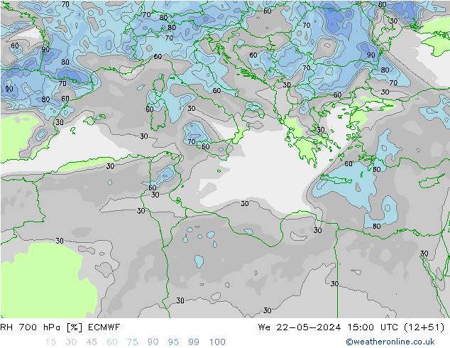 RV 700 hPa ECMWF wo 22.05.2024 15 UTC