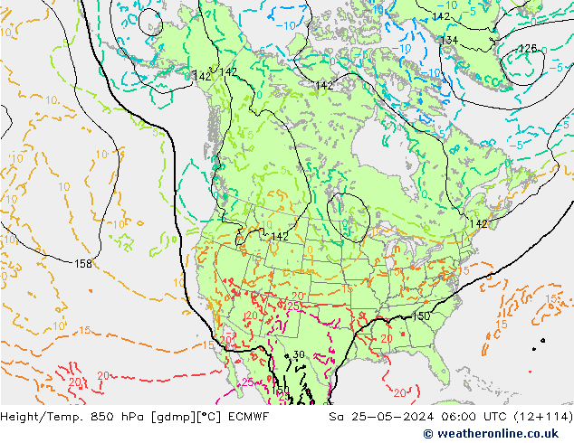 Z500/Rain (+SLP)/Z850 ECMWF sáb 25.05.2024 06 UTC