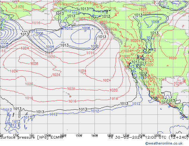 Luchtdruk (Grond) ECMWF do 30.05.2024 12 UTC