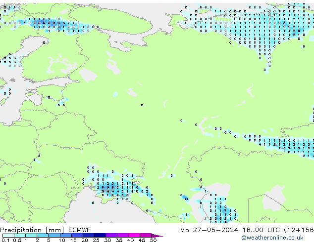 Neerslag ECMWF ma 27.05.2024 00 UTC