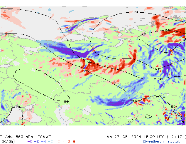 T-Adv. 850 hPa ECMWF  27.05.2024 18 UTC